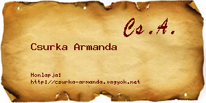 Csurka Armanda névjegykártya